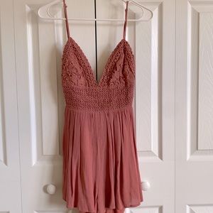 Flowy, open back, Mini Romper